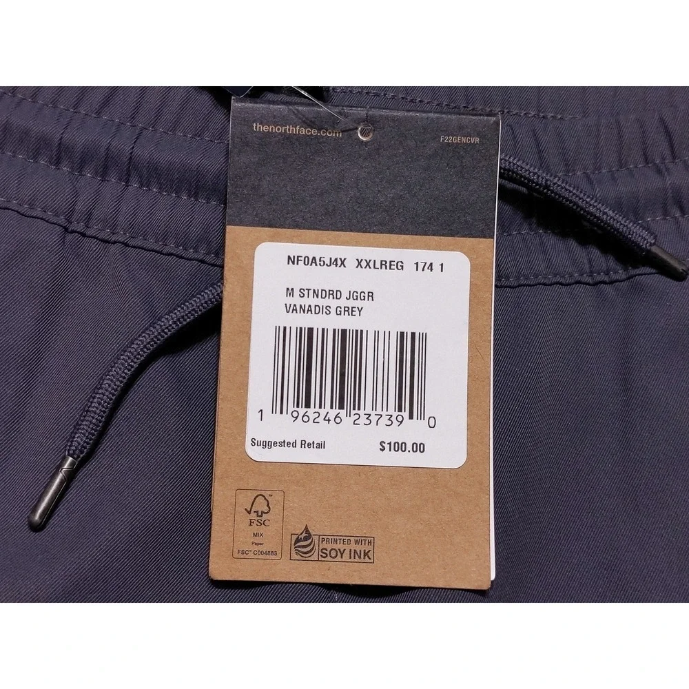 NORTH FACE Men's Standard‎ Joggers Pants NF0A5J4X Gray XXL 2XL ~ New
